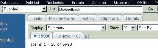 PubMed Biofeedback